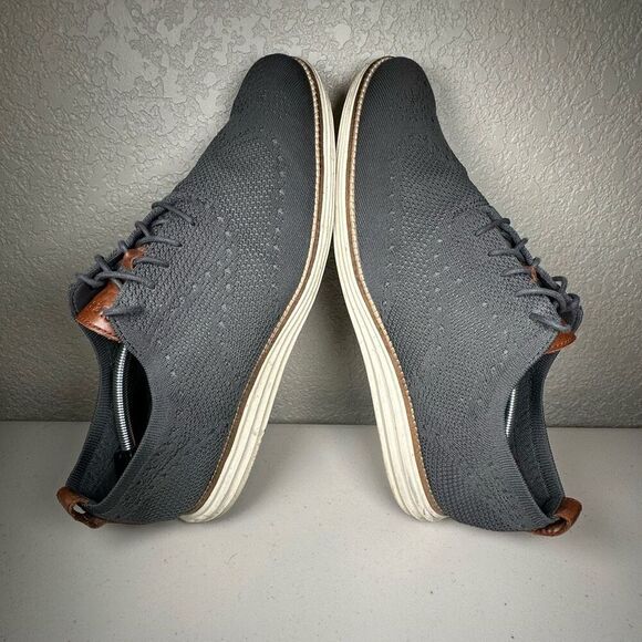 Cole Haan Mens 13 Stitchlite Wingtip Oxford Sneakers Gray C27961 Low Top Brogue
